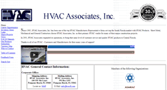 Desktop Screenshot of hvacassociates.com